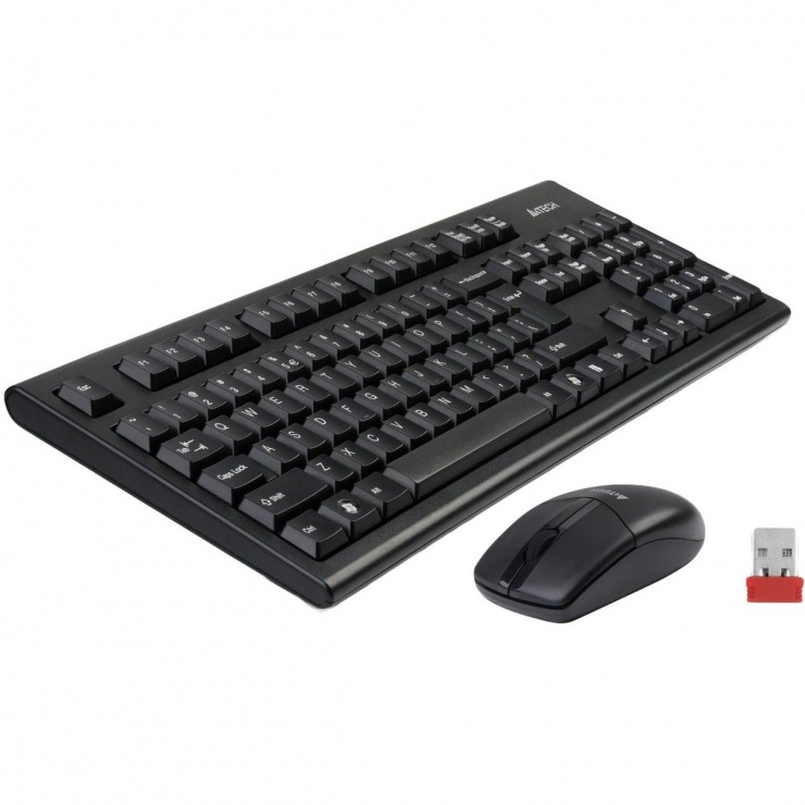 Imagine Kit tastatura + mouse Wireless Padless A4Tech 3100N